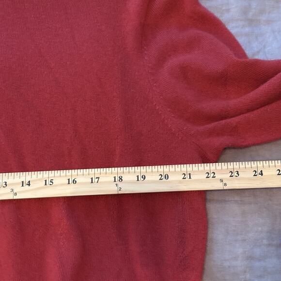 The Commons Men's 100% Cashmere Sweater Johnny Crewneck XL Red Brick Luxury - Picture 6 of 9